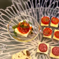 クリームチーズ×チャンジャのアミューズ