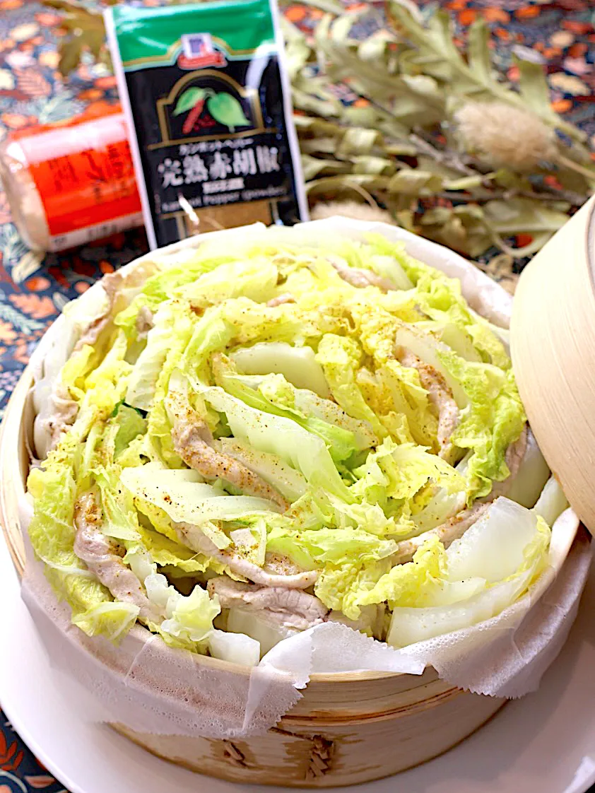白菜と豚肉のミルフィーユ蒸し|めいめいさん