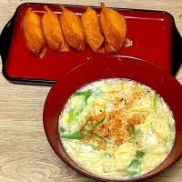 九条ねぎと溶き卵のあんかけうどん|じいちゃんさん