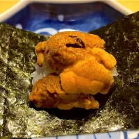 ⑥11月5日・［和食コース］・イカとウニの海苔巻き😊✨（美味しく無い訳が無い❣️）