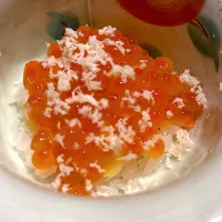 ⑦11月5日・［和食コース］・もち米と銀杏の上にイクラ😊✨（山わさびが良いアクセント❣️）| 山勝さん