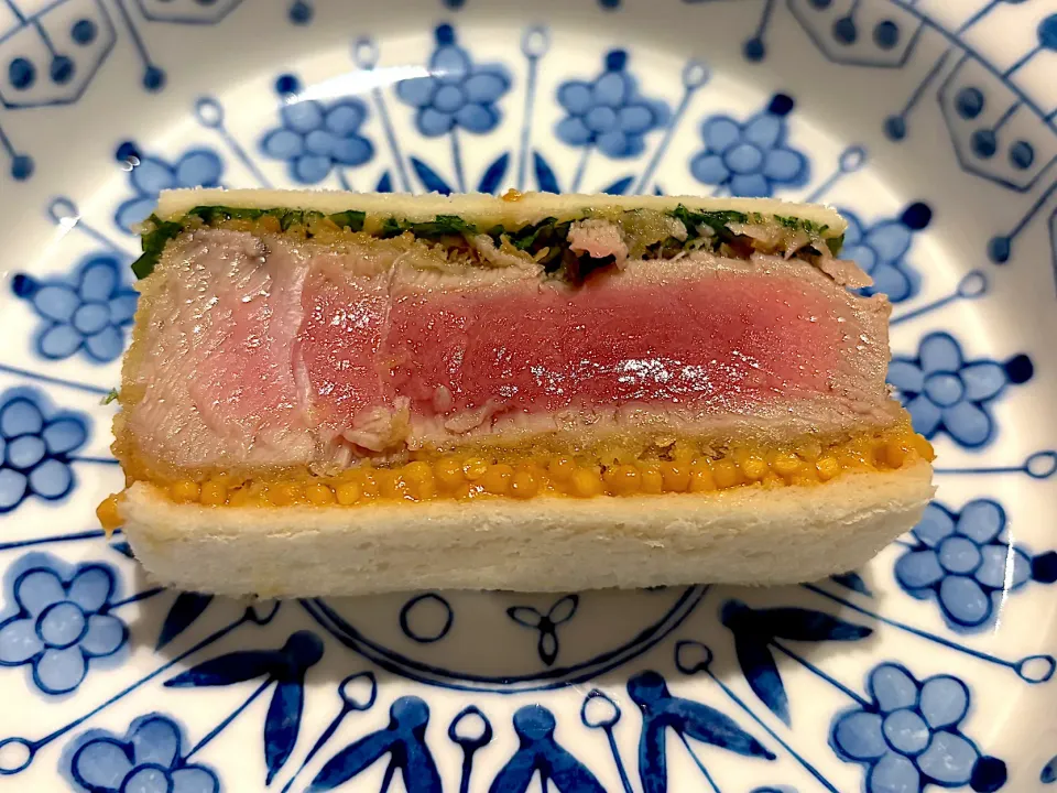 ⑨11月5日・［和食コース］・マグロサンド😊✨（３回目・何回食べても美味い❣️笑）|山勝さん