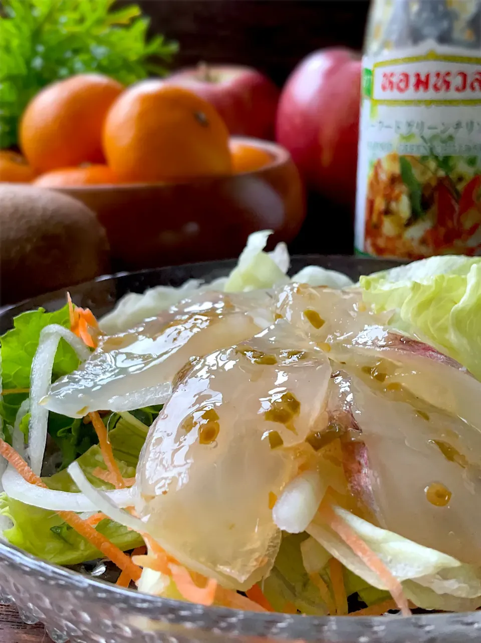 釣り魚🎣アカヤガラのグリーンチリソースサラダ🥗|9421beruさん