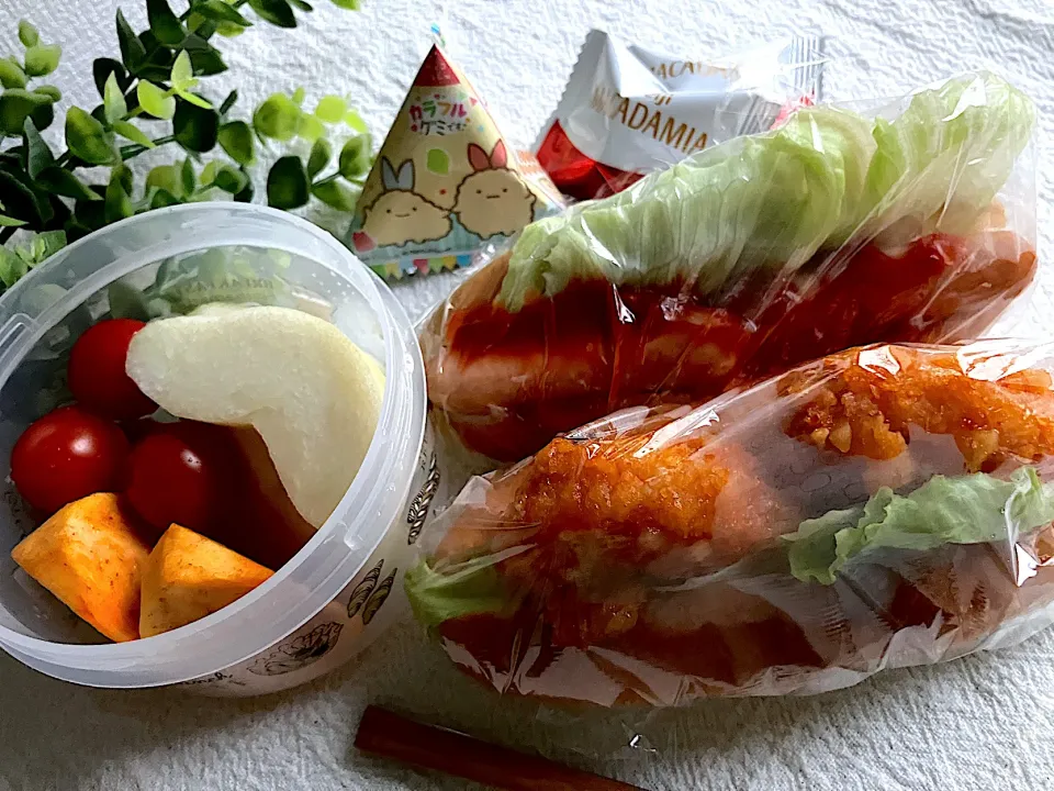 ＊0112. ホットドッグ🌭娘ちゃんの高校生弁当🍱＊|＊抹茶＊さん