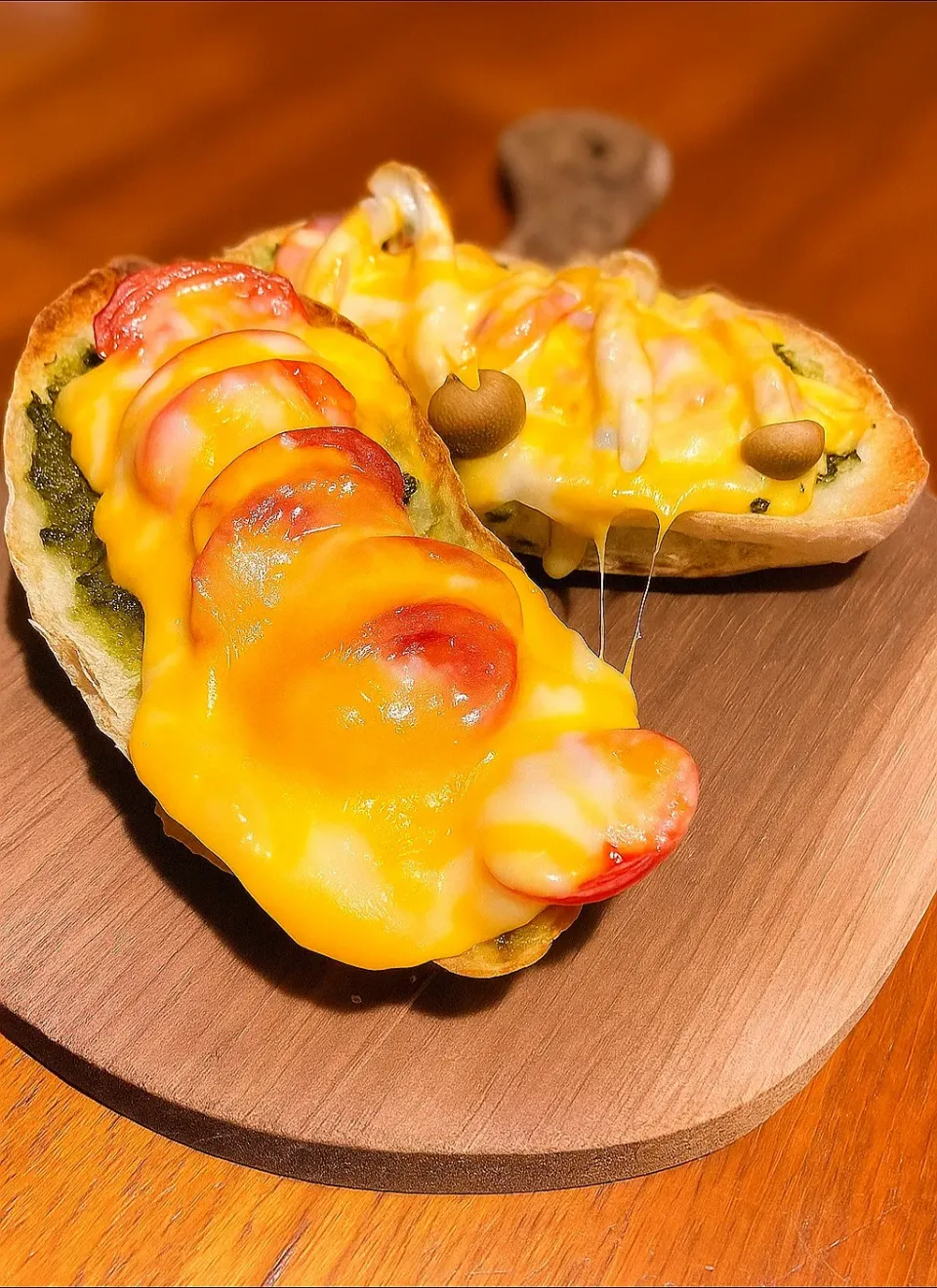 バジルソースでピザトースト|kaladacafemakumaさん