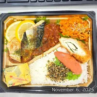 #鯖 スパイシーチリソース添え(*´˘`*)