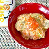 柿とシャインマスカットの白和え|Bon Sutaさん