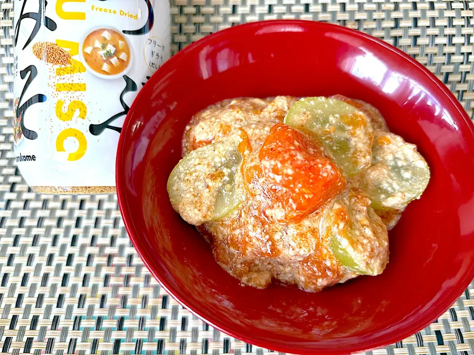 柿とシャインマスカットの白和え|Bon Sutaさん