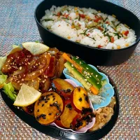 ちくわのレモン甘酢炒め弁当🍋|𝟕𝟕𝟑 𝐌𝐞𝐬𝐡𝐢 ❤︎さん