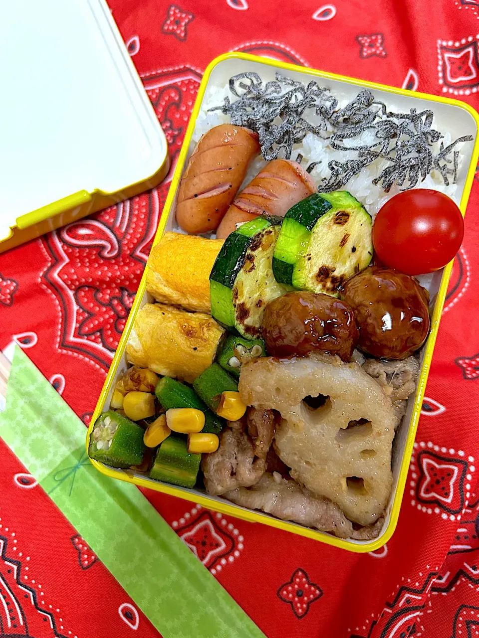 豚コマと蓮根マヨポン炒め弁当|charickさん