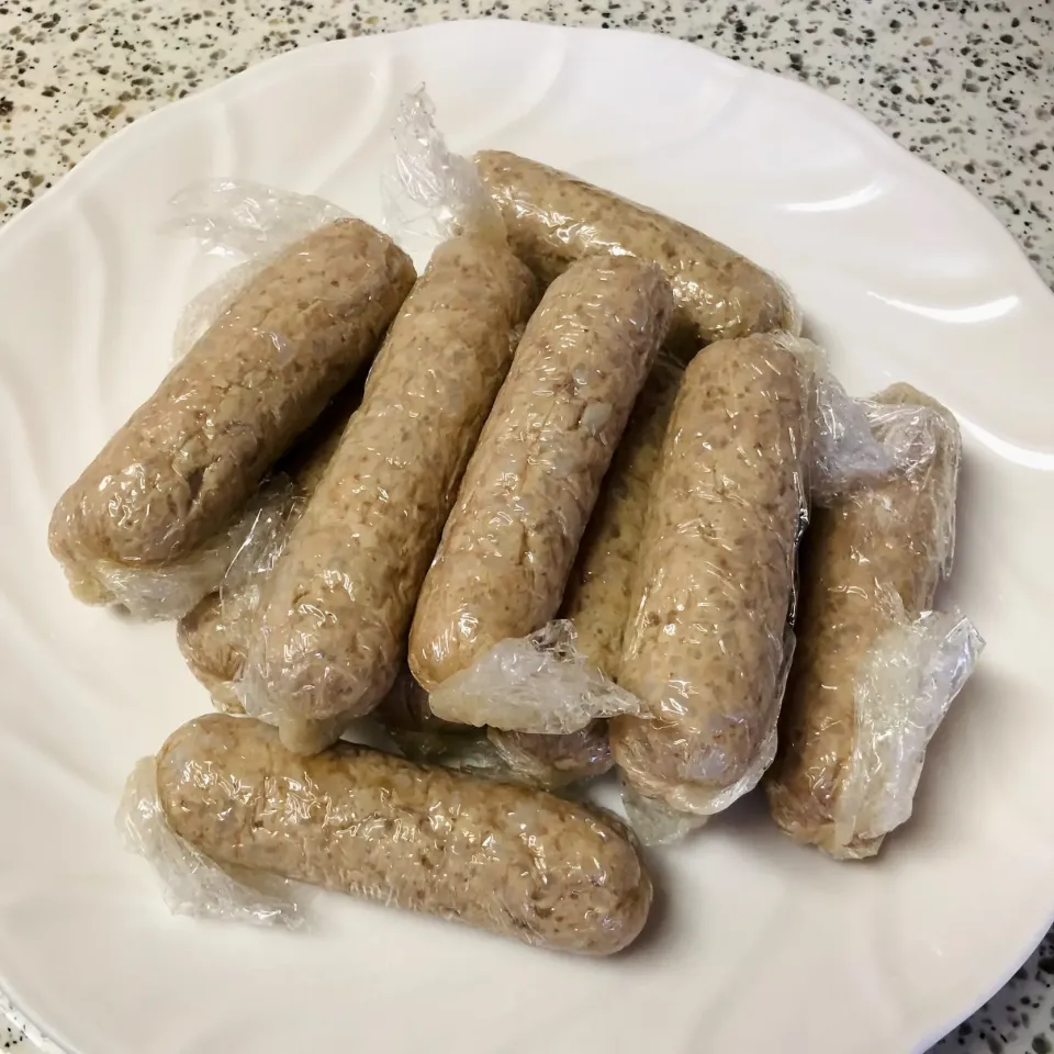 レバーと鶏胸肉とご飯のソーセージ(ワンコ用)|マユマユさん