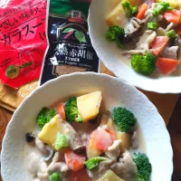 ringonamaさんの料理 豚肉と秋野菜のクリーム煮🍁|fumfumさん