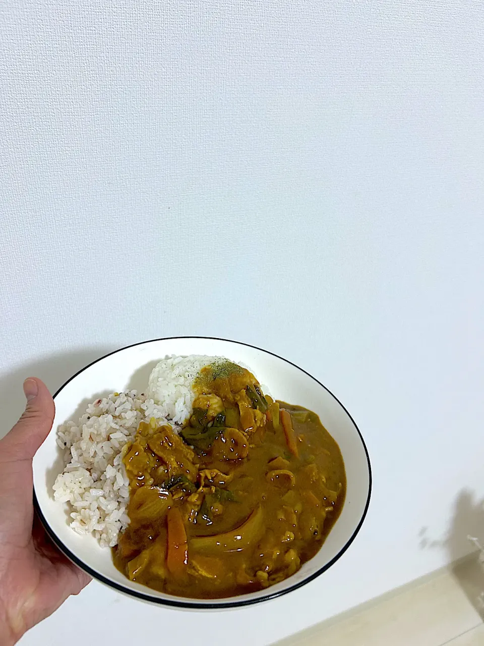 和風カレー🍛晩御飯🍛|こたははさん