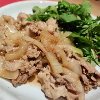 切り落とし豚肉の生姜焼き|としさん