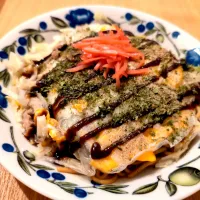 ライスペーパーで広島風お好み焼き♪|チョコさん