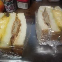 玉子焼きとコロッケのサンドイッチ|にんにくと唐辛子が特に好き❤️(元シャリマー)さん