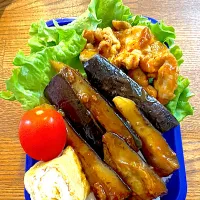 手抜き麻婆茄子弁当| みどりさん