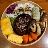 ハンバーグ弁当|ゆかりんぐさん