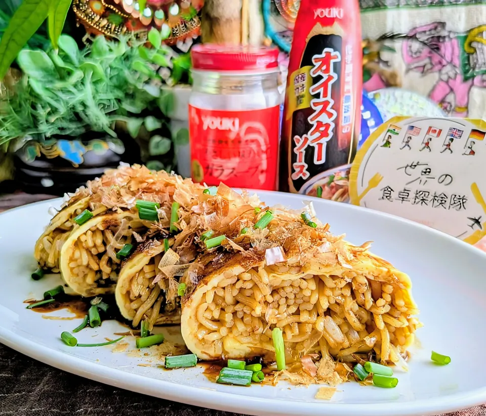 🌏『世界の食卓探検隊』🇨🇳中国料理
【🇨🇳オイスター焼きそばロール】|ayaさん