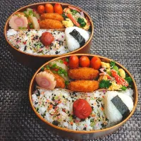 母とムスコのラブラブおソロ♪おうちコープのイカえびカツ弁当