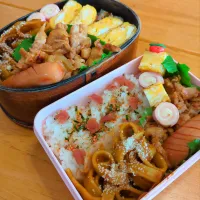 ポークケチャップ＆ミートパスタ弁当|さやかさん