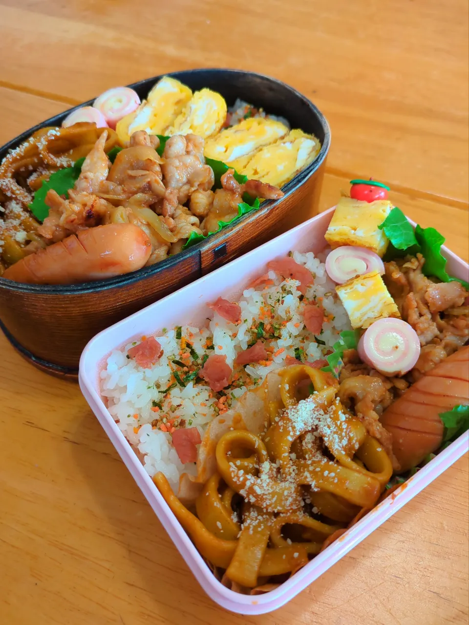 ポークケチャップ＆ミートパスタ弁当|さやかさん
