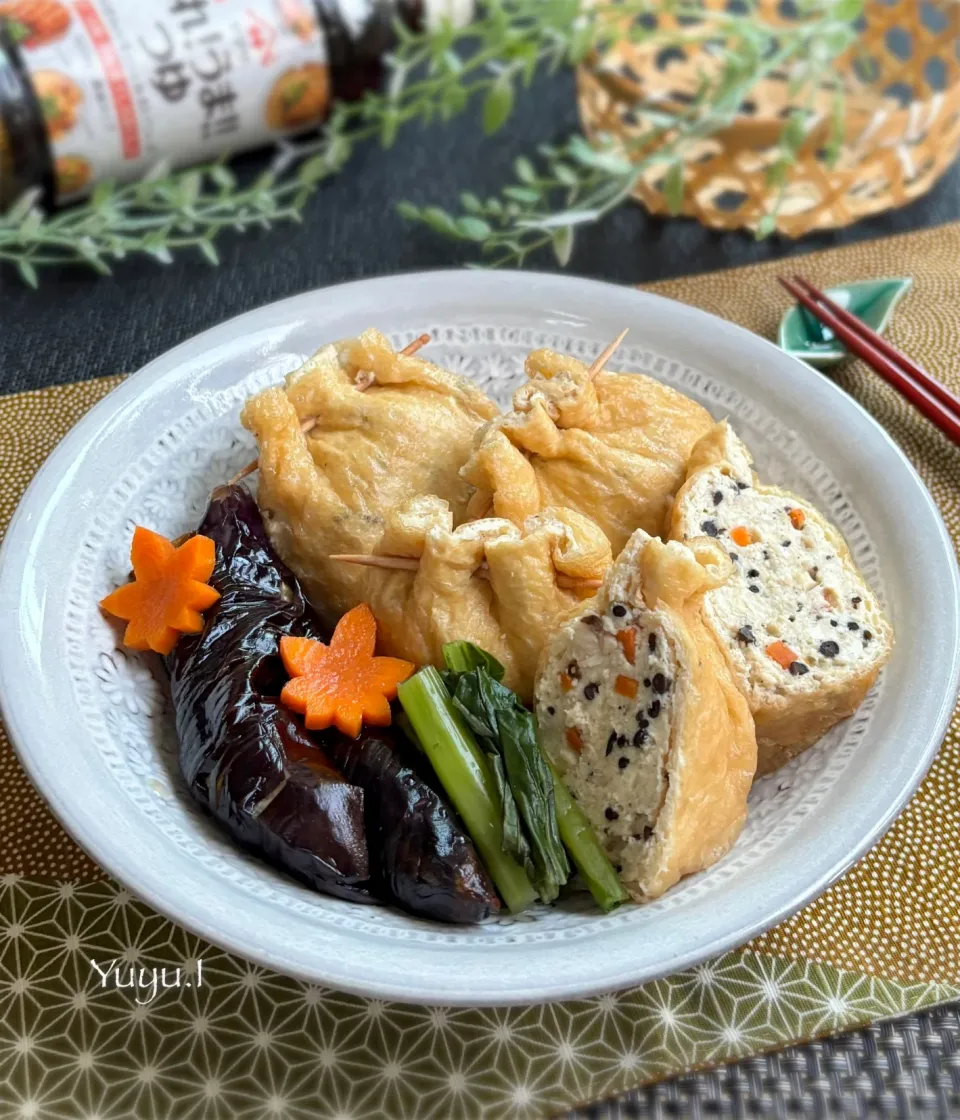 豆腐と鶏ひきの袋煮|ゆーこどんさん