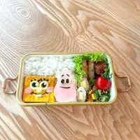 キャラ弁・スポンジボブ＆パブリック弁当🍱|nonoさん