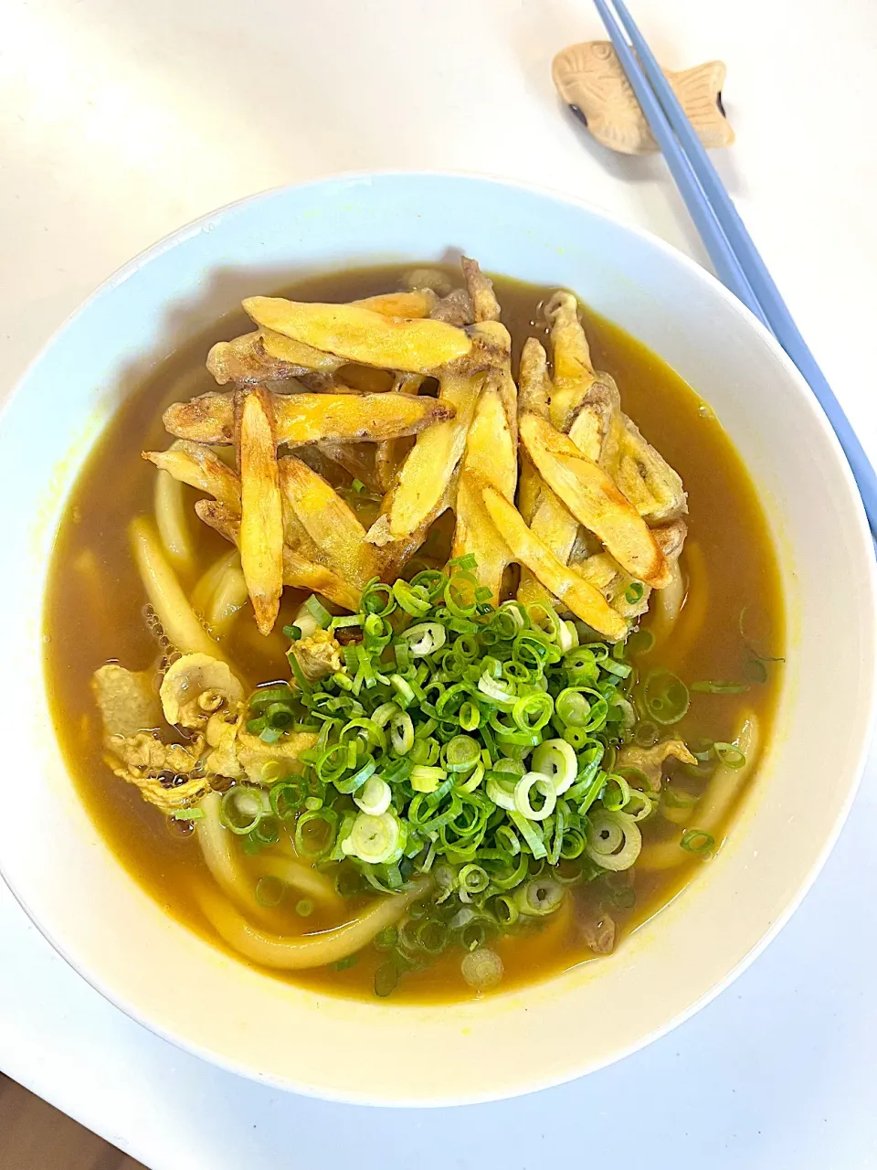 ひとりランチ　カレーごぼう天うどん🍛|＊みお＊さん