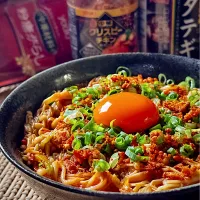 🇹🇼背徳の台湾まぜそば風えのきユッケ🇰🇷