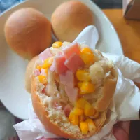 ハムコーンマヨパン|かおぴさん