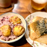 栗ご飯と鯖味噌大根|アッコ✨さん