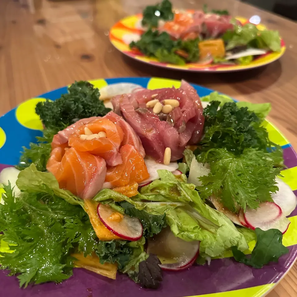 【実家の柿】 蕪と柿のカルパッチョ|愛さん