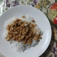 ヒヨコ豆と鶏挽き肉のカレー