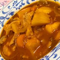 豚肉とホワイトマッシュルームのシチュー