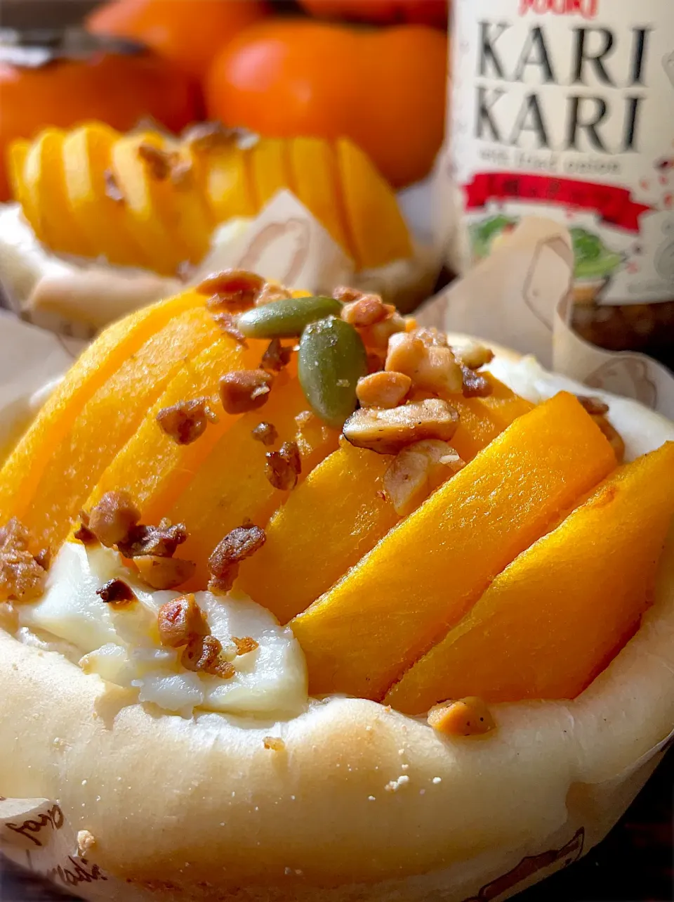 柿とクリチのカリカリ4種のナッツパン|9421beruさん