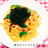 プチプチ食感が癖になる♬海ぶどうとツナのパスタ|あんみっちゃんさん
