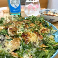 春菊と牡蠣のチヂミ|ゆきさん