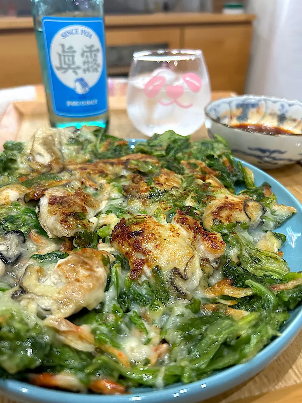 春菊と牡蠣のチヂミ|ゆきさん