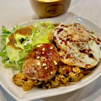 そば飯DEロコモコプレート| ぎんさん