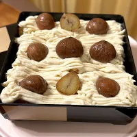 北海道産の栗🌰でモンブランケーキ|chii4さん