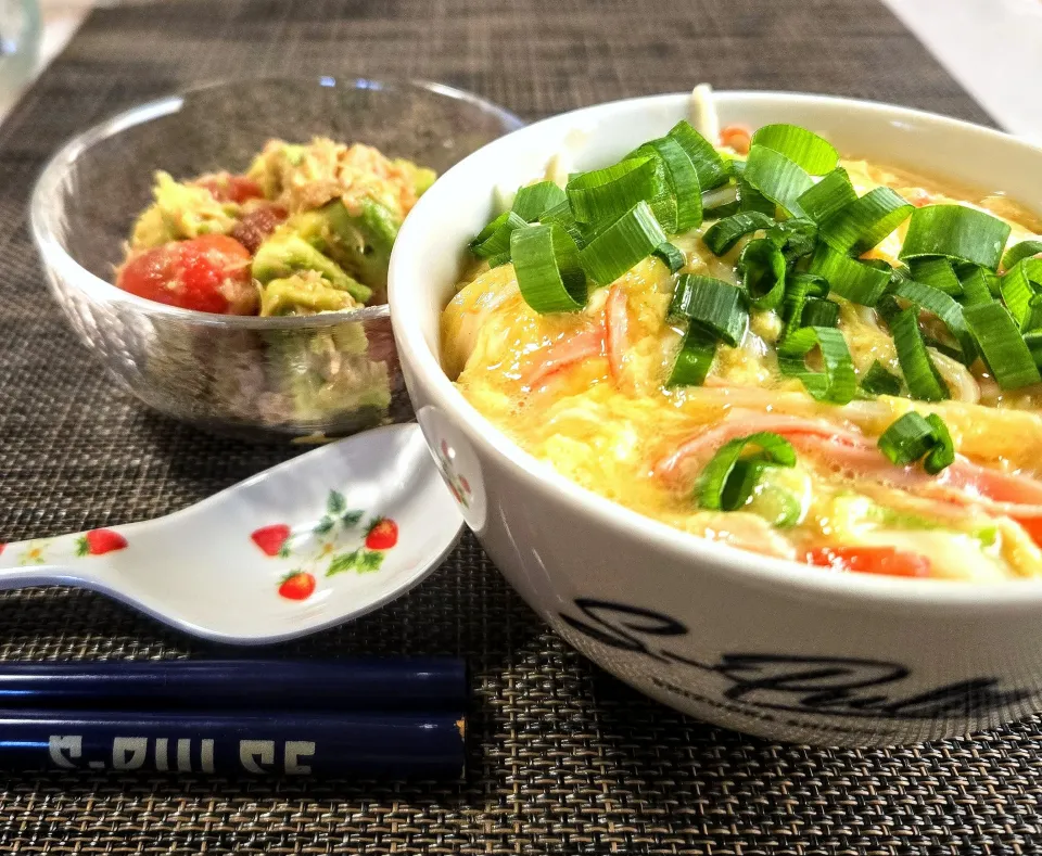 かに玉あんかけ飯
無限アボトマツナ和え|マギーさん