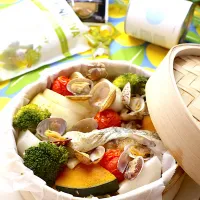 蒸籠でアクアパッツァ|めいめいさん