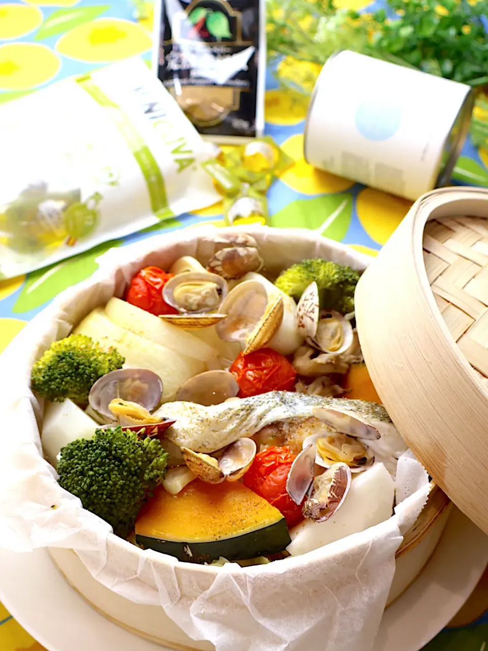 蒸籠でアクアパッツァ|めいめいさん