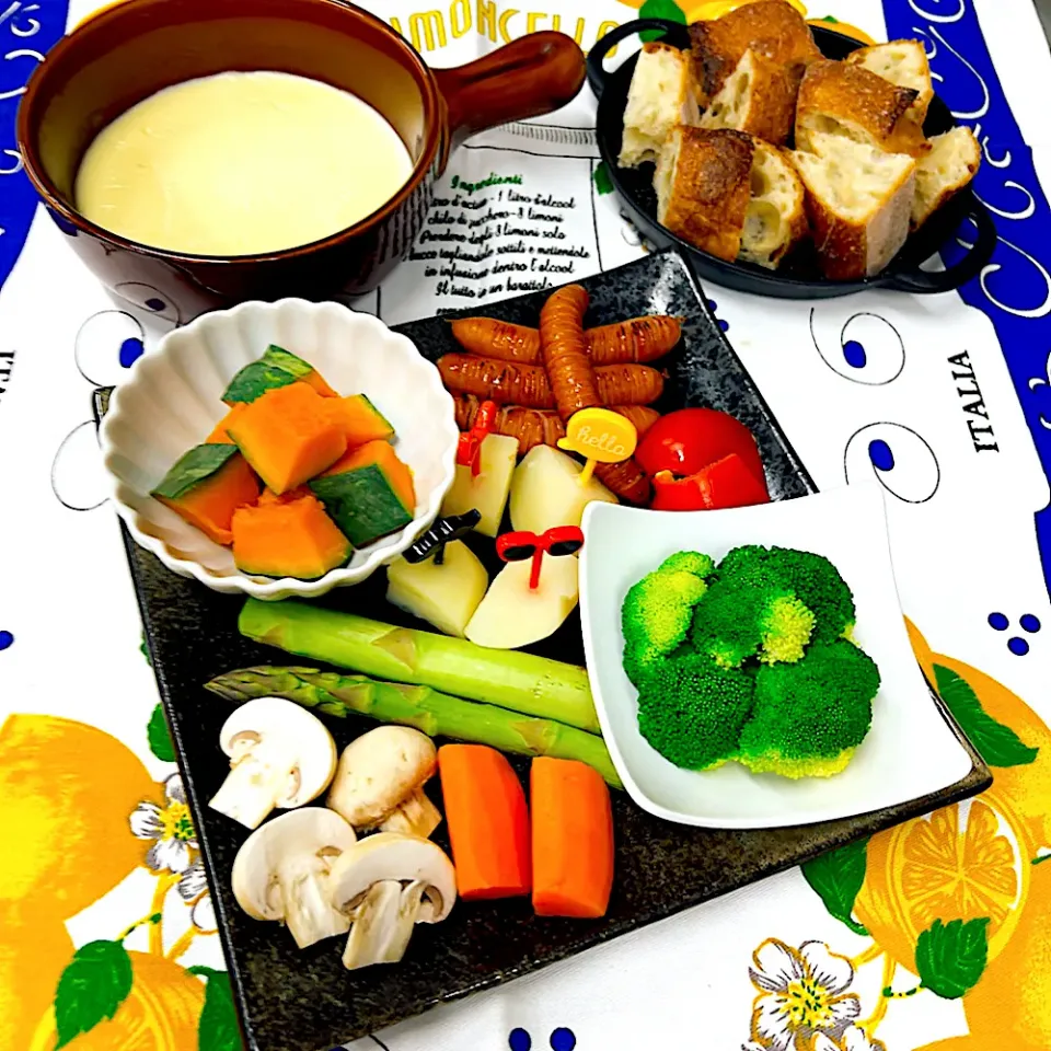 チーズフォンデュパーティ|まめもにおさん