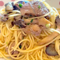 茄子とひらたけと豚こまの和風スパゲティ|masaさん