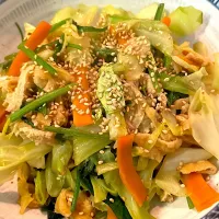 我が家定番キャベツの煮物。かさ増しにほうれん草入れてみました🥬|abekoさん