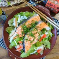 鮭とﾚﾀｽのﾚﾝﾁﾝﾎﾟﾝ