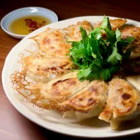 💫レシピ💫手作り厚皮パクチー餃子