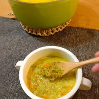 ブロッコリーとにんじんと玉ねぎのカレースープ| みりさん